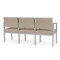 Lesro Lenox Steel 3 Seater with Center Arms, Stone (Beige) Seat, Stone Back, 64.5 W 24.5 L 32 H LS3103 - alternate 3
